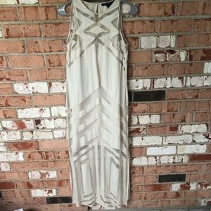 FRENCH CONNECTION beige dress with slip